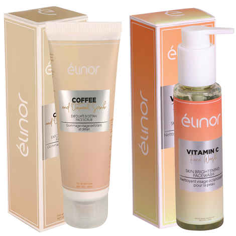 Buy Elinor Vitamin C Face Wash + Coffee & Oatmeal Scrub - Purplle