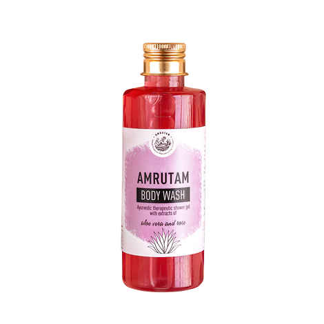 Buy Amrutam Body Wash with Aloe vera & Rose- ayurvedic therapeutic shower gel - 200 ml - Purplle