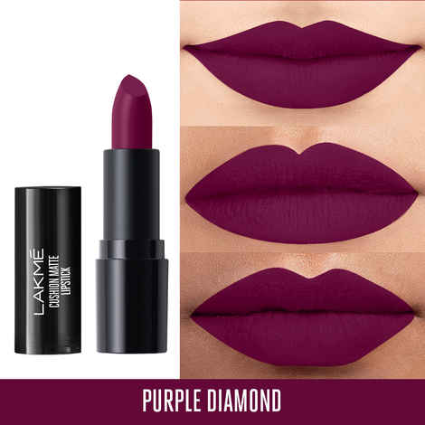 Buy Lakme Cushion Matte Lipstick, Purple Diamond, 4.5 gm - Purplle