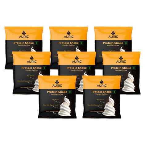 Buy Auric Vegan Protein Powder for Men & Women (Vanilla Coffee Flavor) 8 Sachet - Purplle