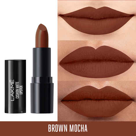 Buy Lakme Cushion Matte Lipstick, Brown Mocha, 4.5g - Purplle
