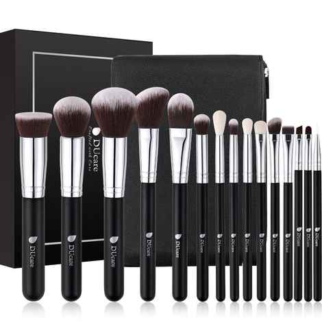 Buy Ducare Classic Black - 15 in1 DUcare Makeup Brushes Set - DF1503 - Purplle