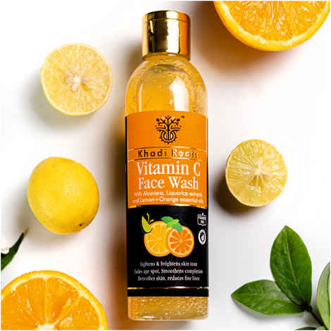 Buy Khadi Roots Vitamin C Face Wash For Skin Brightening | Clear & Brighten Skin | No Paraben, Sulphate & Sillicones 200 Ml - Purplle