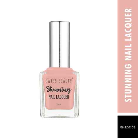 Buy Swiss Beauty Stunning Nail Lacquer 8 Peach Neon (10 ml) - Purplle