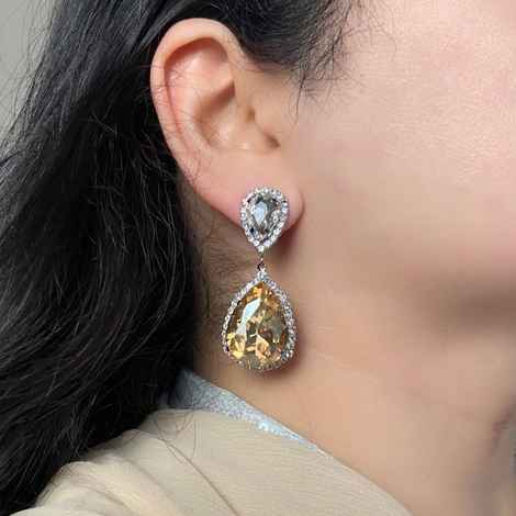 Buy Mozaati Akira Earrings - Topaz - Purplle