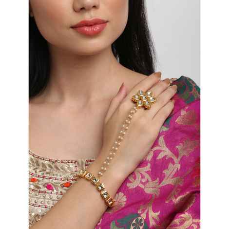 Buy Ruby Raang Kundan Bracelet - A404-67 - Purplle