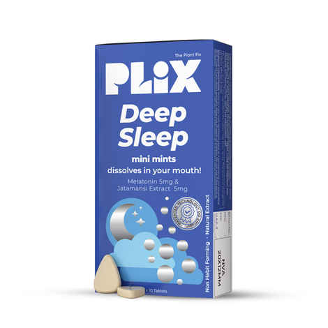PLIX Deep Sleep 30 Mini Mints, Pack of 1| Mouth Dissolving Effervescent ...