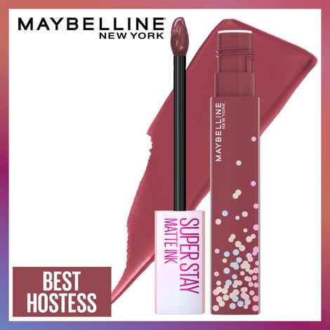 Buy Maybelline New York Super Stay Matte Ink Liquid Lipstick, 425 Best Hostess | Birthday Collection | 16 HR, Long Lasting Lipstick - Purplle
