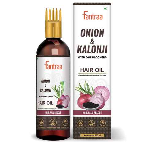 Buy Fantraa Onion oil and Kalonji Hair oil, (200 ml) - Purplle