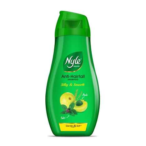 Buy Nyle Naturals Silky and Smooth Anti Hairfall Shampoo, With Goodness Of Tulsi And Amla, 180 ML - Purplle