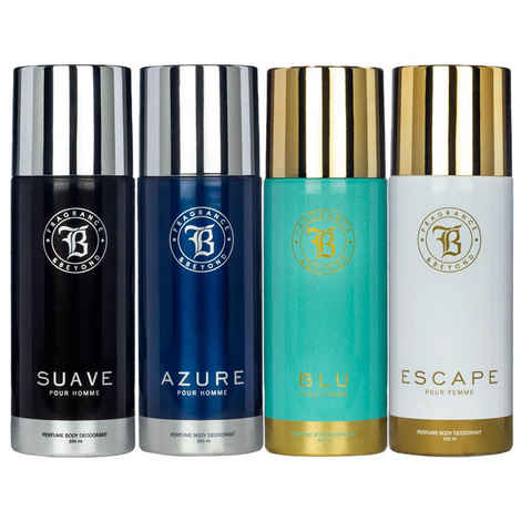 Buy Fragrance & Beyond Max Perfume Body Deodorant for Men And Women (Pack of 4) - 150ml Each | Long Lasting Fragrance, Toxin Free, Made in India - Purplle