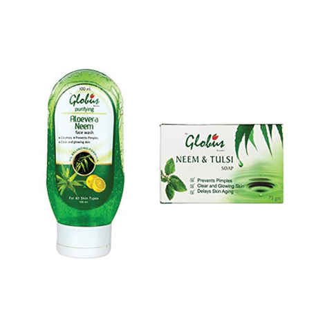 Buy Globus Aloe Face Wash & Neem Soap (100 ml + 75 gm) - Purplle