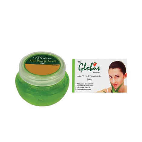 Buy Globus Aloe Gel & Aloe Soap (175 gm) - Purplle