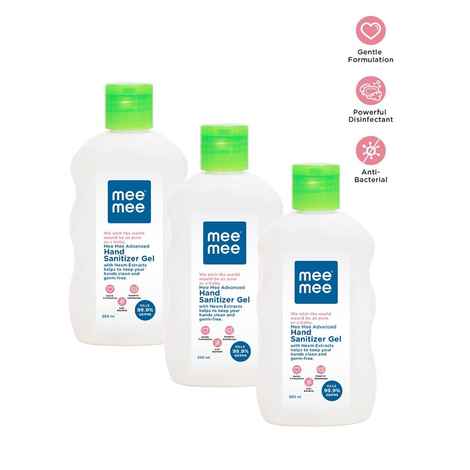 Buy Mee Mee Advanced Gel with Neem Extracts (200ml) (Pack of 3) Hand Sanitizer Bottle (3 x 200 ml) - Purplle
