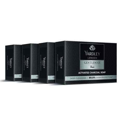 Buy Yardley London Gentleman Classic Activated Charcoal Soap, 100 g (Pack of 4) - Purplle