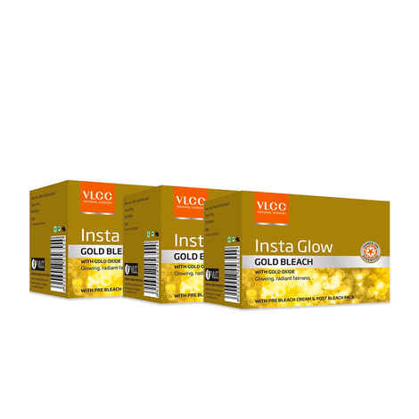 Buy VLCC Insta Glow Gold Bleach (30 g) - Pack of 3 - Purplle
