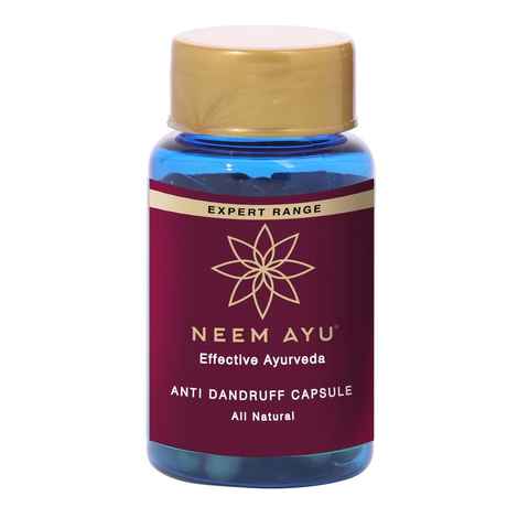 Buy Neem Ayu Anti Dandruff Ayurvedic Capsules | Made with Ayurvedic ingredients | Anantmool, Haridra, Manjistha, Neem, Bakuchi, Bhringraja, Chirayata, Katuki | Helps in Reducing Dandruff | 60 N - Purplle