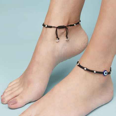 Buy Zavya 925 Sterling Silver Anklets - Pair| With Certificate of Authenticity and 925 Hallmark - Purplle