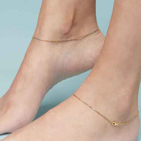 Buy Zavya 925 Sterling Silver Anklet Gold-Plated - Single| With Certificate of Authenticity and 925 Hallmark - Purplle