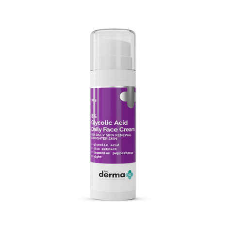 Buy The Derma Co.8% Glycolic Acid Daily Face Cream with Cica Extract for Daily Skin Renewal & Skin Brightening (30 g) - Purplle