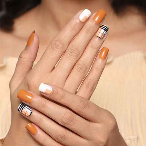 Buy Lick 30 Pcs Artificial/False/Fake Reusable Acrylic Stick on Nails Set Nails Extension - Purplle