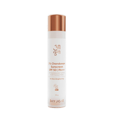 Buy Ayuga 2% Chandanam Sunscreen SPF 50/PA+++ with Sandalwood, Turmeric and 26 Precious Herbs - Purplle