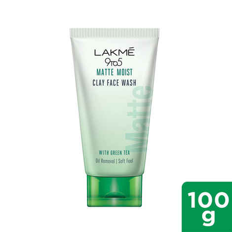 Buy Lakme 9to5 Matte Moist Clay Facewash, Refreshed Matte Looking Skin,100 g - Purplle