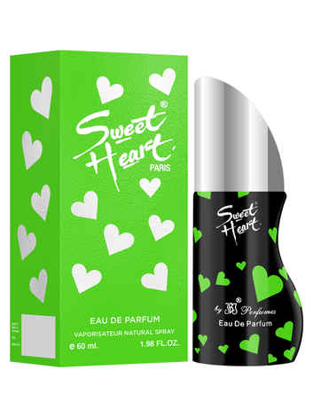 Buy Sweet Heart Green long lasting Parfum, 60ml - Purplle