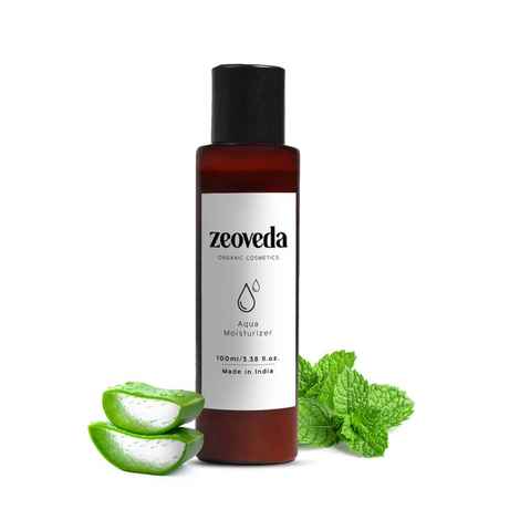 Buy Zeoveda Organic Aqua Moisturizer | Lightweight and Non-greasy For Skin Hydration and Nourishment | Suitable For All Skin Types | Sulphate & Paraben Free - 100 ML. - Purplle