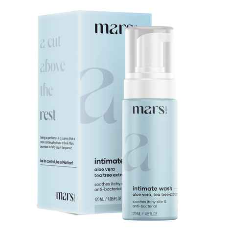 mars by GHC Natural Intimate Wash with Aloe Vera and Tea Tree For Men , 120ml