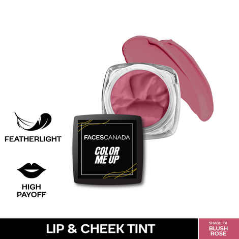 Buy FACES CANADA Color Me Up Lip & Cheek Tint - Blush Rose 3 gm | Feather-Light Creamy Texture | High Payoff | Smooth Natural Finish | Buildable Coverage & Color | Blends Easily | With Pomegranate Seed Oil - Purplle