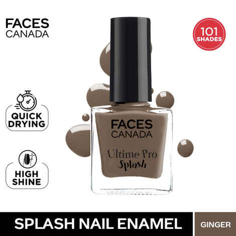 Buy FACES CANADA Ultime Pro Splash Nail Enamel - Ginger 37 (8ml) | Quick Drying | Glossy Finish | Long Lasting | No Chip Formula | High Shine Nail Polish For Women | No Harmful Chemicals - Purplle