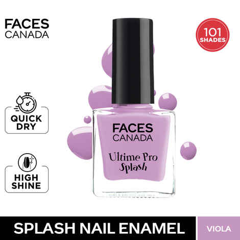 Buy FACES CANADA Ultime Pro Splash Nail Enamel - Viola 41 (8ml) | Quick Drying | Glossy Finish | Long Lasting | No Chip Formula | High Shine Nail Polish For Women | No Harmful Chemicals - Purplle