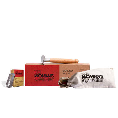 The Woman’s Company Bamboo Safety Razor for Men & Women With Bio-degradable Bamboo Handle | Premium Eco Friendly Razor | Includes 10 Recyclable Blades + 30 Extra Blades | Plastic Free & Zero Waste Shaving
