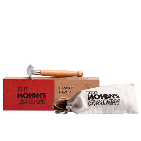 Buy The Woman's Company Bamboo Safety Razor for Men & Women With Bio-degradable Bamboo Handle | Premium Eco Friendly Razor | Includes 10 Recyclable Blades | Plastic Free & Zero Waste Shaving - 1 Pc - Purplle