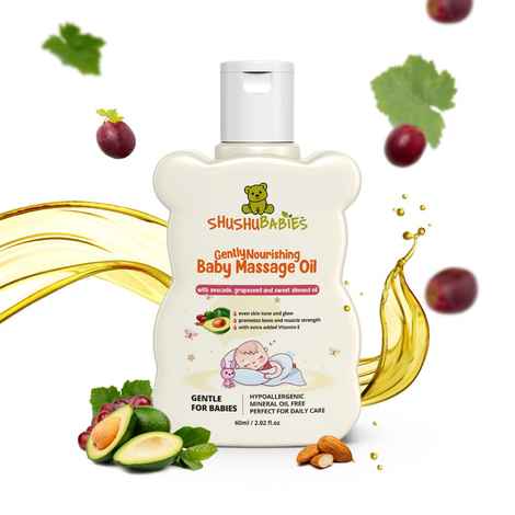 Buy Gently Nourishing Baby Massage Oil -60ml - Purplle