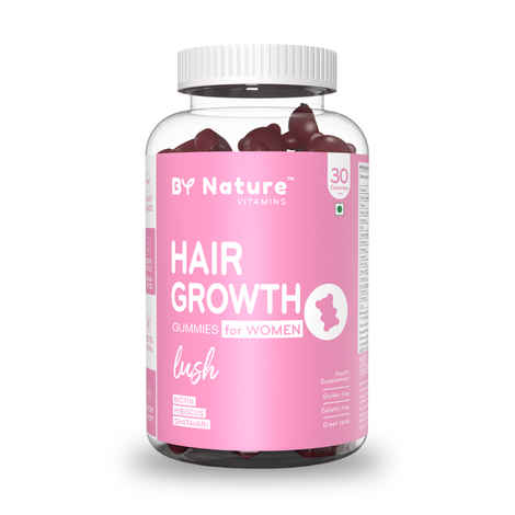 Buy By Nature Hair Growth Gummies for Women with Biotin, Hibiscus & Shatavari (30 Day Pack) - Purplle