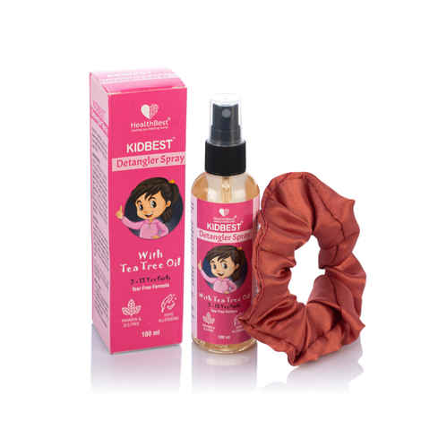 Buy HealthBest Kidbest Detangler Spray for Kids Hair With Hair Band| Healthy Growing Hair | Tea Tree Oil | Tear free | 100ml - Purplle