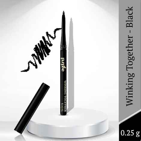 Buy Purplle Kajal Winking Together - Black | Long Lasting | Pigmented | Water Resistent | Smudge Proof | Transfer Proof | Easy Application (0.25 g) - Purplle