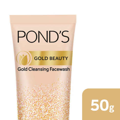 Buy Ponds Gold Beauty Gold Cleansing Face Wash, Luminous Glow 50 gm - Purplle