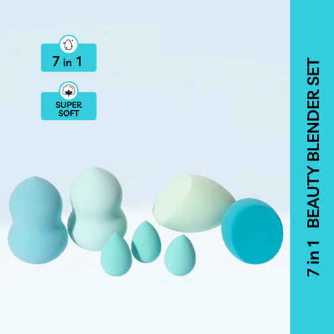Purplle Blending Queen Beauty blender - (Set of 7) - Blue (Multicolor)