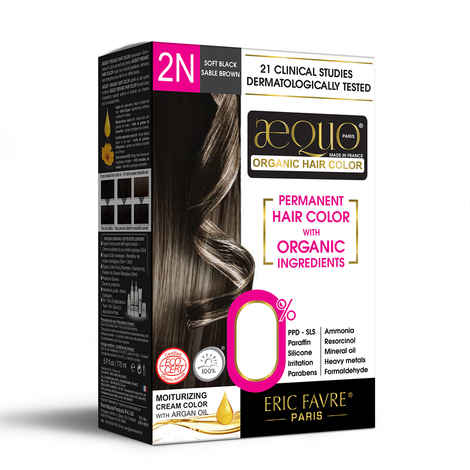 Aequo Organic Permanent Hair Color Women 2N Blackish Brown 170Ml