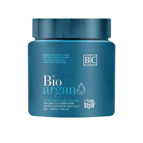 Buy Berina Bio Argan Oil Hair Repair Mask - 500ml (Steel Blue) - Purplle