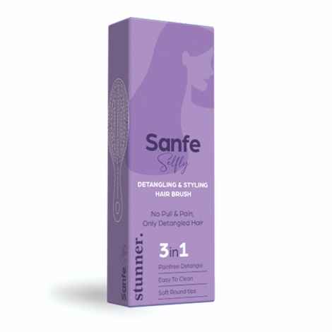 Buy Sanfe Selfly Stunner Detangling & Styling Hair Brush - Purplle
