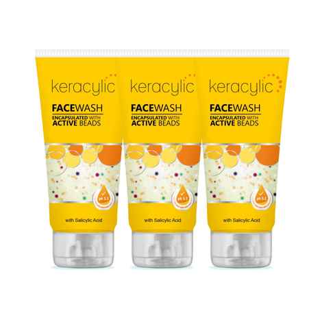 Buy Leeford Keracylic Face Wash with Active Beads 70g Combo Pack of 3 - with1% Salicylic acid, Refreshed for Brighter & Better Skin - Purplle