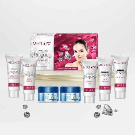 Buy MEGLOW DIAMOND FACIAL KIT 105 gm - Purplle