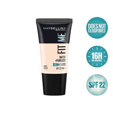 Buy Maybelline New York Fit Me Matte+Poreless Liquid Foundation Tube - Ivory 115 (18 ml) - Purplle