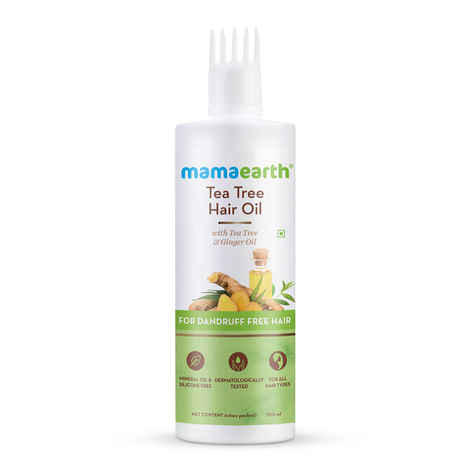 Buy Mamaearth Tea Tree Hair Oil with Tea Tree Oil & Ginger for Dandruff Free Hair a€“ 250 ml - Purplle