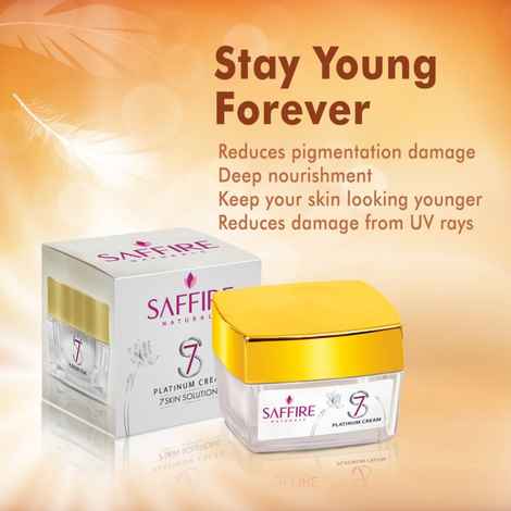 Buy Saffire Naturals S7 Platinum Cream | Anti-Ageing Cream| Fight Wrinkles & Pigmentation |7 Skincare Solution |45g - Purplle