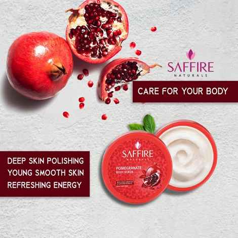 Buy Saffire Naturals Pomegranate Body Scrub|Citrus Lemon Peel|Alovera Exteacts|For all Skin Type|Remove Dead Skin Cell| Moisturizer your Skin|Pack Of 2 Scrub (400 g) - Purplle